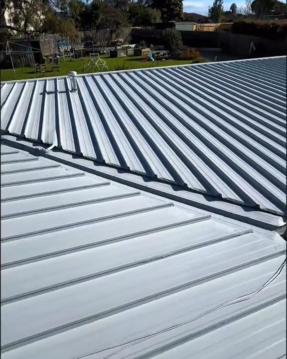 After: a metal roof